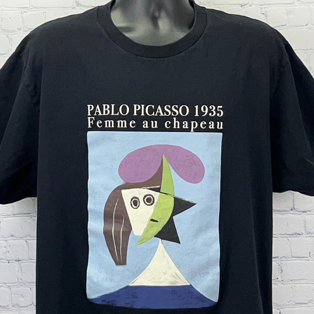 Pablo Picasso Femme Au Chapeau T Shirt 3XL XXXL Black Art Uniqlo Short Sleeve